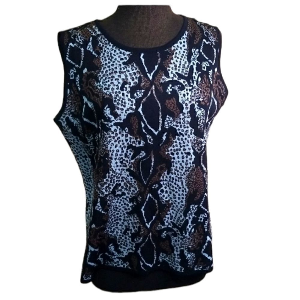 Mistook Blue Multicolored Sleeveless Top size XL
